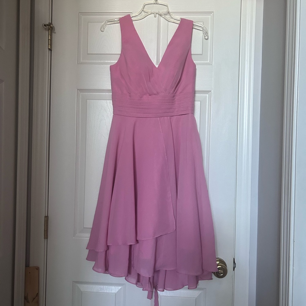 Chic Rose High-Low Dress - Picture 4 of 6